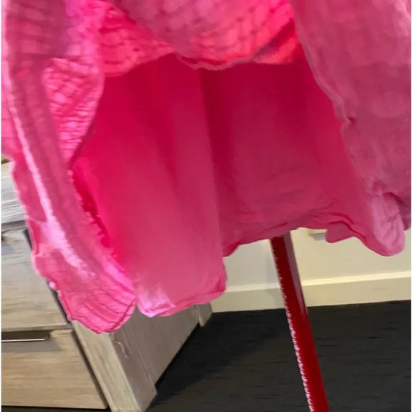 Size 12 - Forever New Posie Textured Smock Shirt Dress in Pink Cosmos - Picture 10 of 13